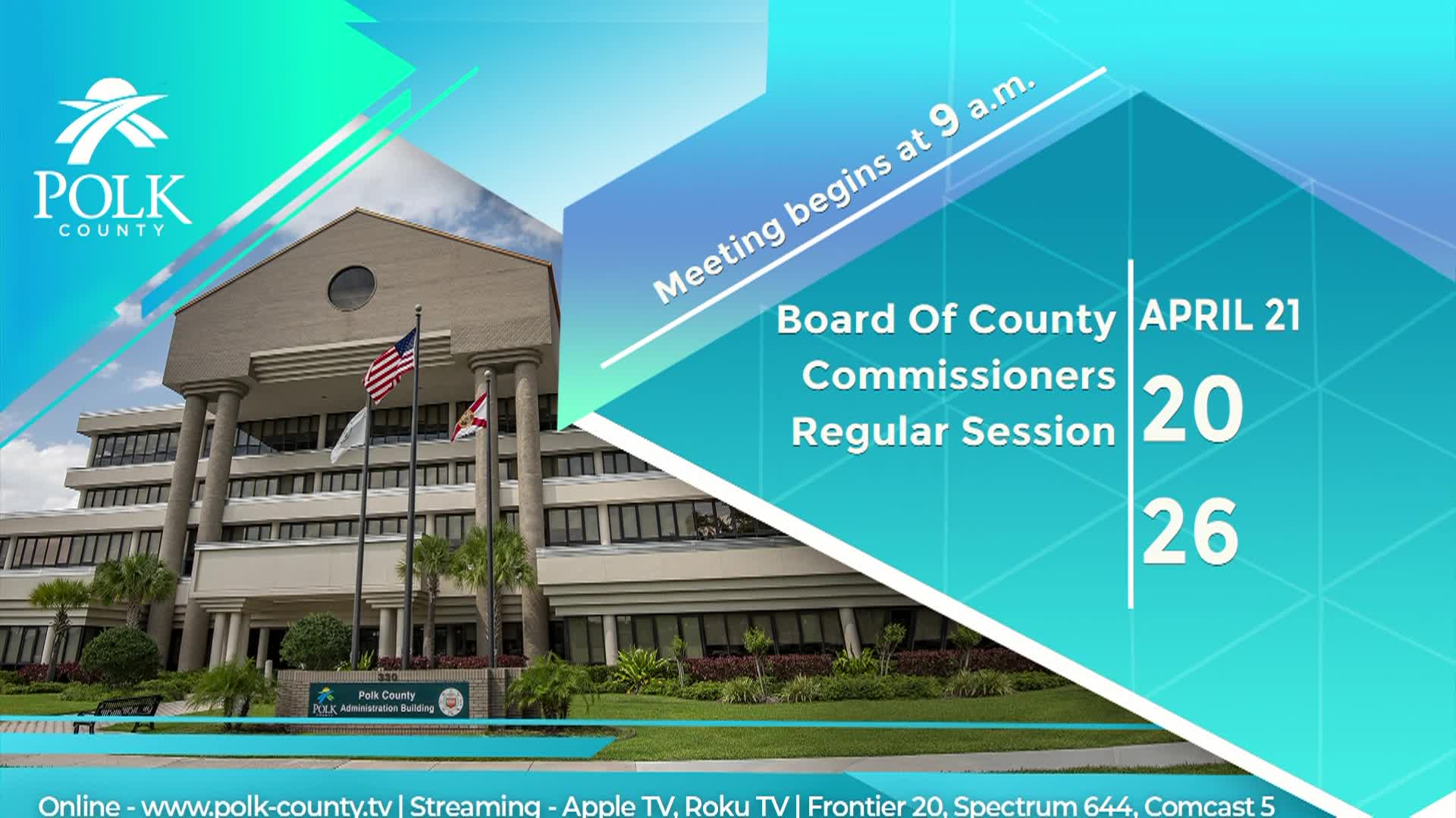 Thumbnail image for BoCC Regular Session & Public Hearing: April 21, 2026